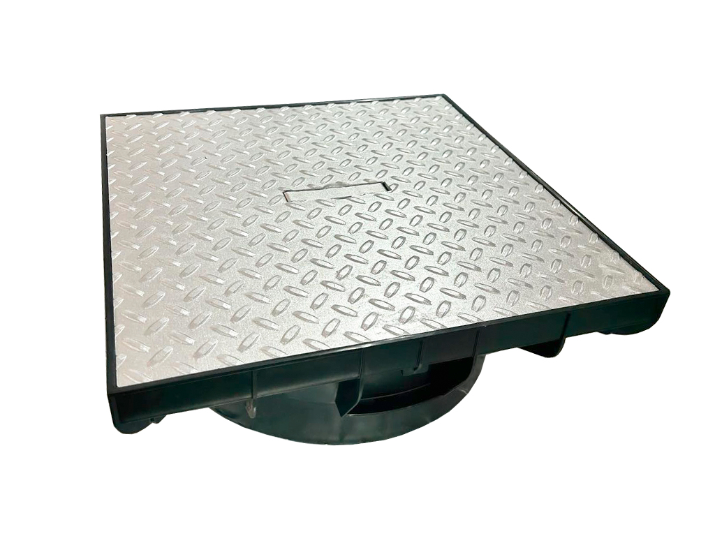 Set cadru cu capac din oțel zincat (403X403XH150mm) pentru țeava PVC cu diametru 315mm, clasa de sarcini B125